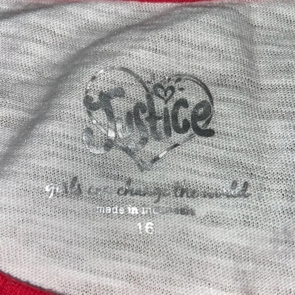 Justice girls open shoulder tee